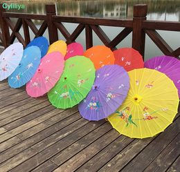 Adults Size Japanese Chinese Oriental Parasol handmade fabric Umbrella For Wedding Party Pography Decoration umbrella props can7651743