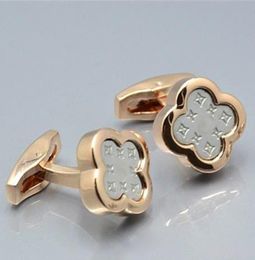 high quality black Silver Gold Rose Gold Men shirt Cufflinks Jewellery Copper Cuff links for festival Gift7427344