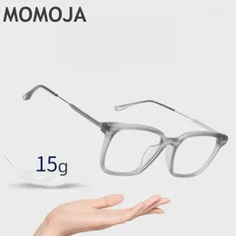 Sunglasses Frames MOMOJATR90 Eyeglass Frame Fashionable Box Women's Anti Blue Light 2024 Optical Prescription Glasses Men 2207