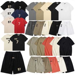 Essentialsclothing Mens Designer T Shirt Essentialsshirt Letter Graphic Tshirts Men Clothes Essentialsshorts Fashion USA High Street 1977 Short Sleeve 5678