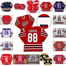 CeoThr Oshawa Generals Jersey 88 Eric Lindros 27 Kewin 26 Shane Doyle 31 Dirienzo 91 John Tavares 2 Bobby Orr 6 Jimmy McDowell Hockey Jersey