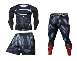 Mannen Sport Kickboksen Set Compressie Tshirt Boksen Bjj Muay Thai Shorts Fitness Rashguard Mma Training G Suits Men039s Track6287476