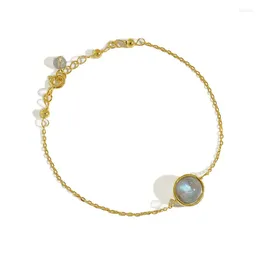 Link Bracelets Bracelet Natural Gemstone 925 Sterling Silver Jewelry Women For Valentine'S Day