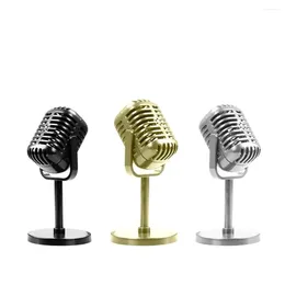 Decorative Figurines Simulation Props Retro Microphone Classic Dynamic Vocal Mic Vintage Style For Home Decoration Small Ornaments