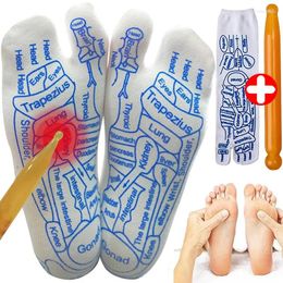 Women Socks Massage Acupressure Reflexology Foot Soft Ache Relief Remedy For Men