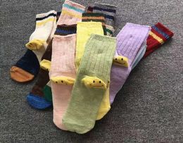 Jingdong socks egg New Japanese Kapital big line smiling face socks cute student middle tube cotton socks factory whole outlet6451974