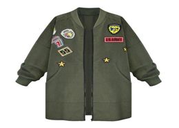 Women039s Jackets Army Green Outwear Cartoon Jacket Women Slim maniche lunghe Autunno Arrivo3502156