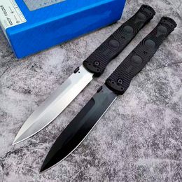 Outdoor Tactical Knives BM 391 SOCP Folder Knife 4.566" D2 Steel Blade,Black Polymer Handles,Camping Survival Tools EDC Pocket Knife 535 940