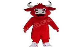 halloween red cow Mascot Costumes High quality Cartoon Mascot Apparel Performance Carnival Adult Size Event Promotional Advertisin9916977