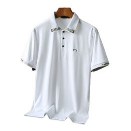 Męska koszulka polo męska sportowa koszulka mody mody T-shirt swobodny męski golf letnia polo haft haft haft high Street Hip Hop trend bestsellerowy krótki rękaw G9