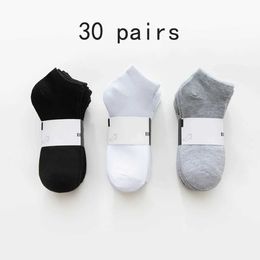 Kids Socks 30 pairs Boys Kids Casual Plain Color Socks Breathable Comfy Low Cut Ankle Socks Childrens Boat Socks Y240504