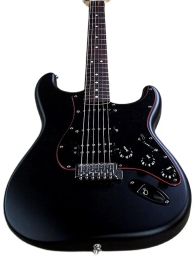 New Arrival Magic Matte Black Colour Electric Guitar, Solid Body ,Rosewood Fretboard, Black PickGuard With Red Line,SSH Pickups