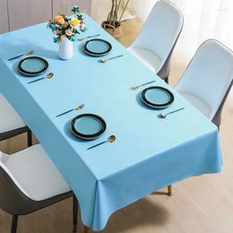 Table Cloth Waterproof And Oil-proof Rectangular Solid Colour Yellow