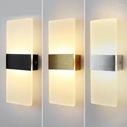 Wall Lamp Modern Mini LED Acrylic 85-265V Simple Bedroom Sconce Living Room Bedside Stair Home Decor Indoor Lights Fixtures