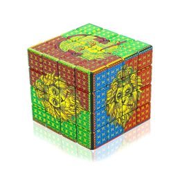 Smoking Accessories 6 Sides Printing Rubik039s Cube Smoke Grinder 60mm Diameter Metal Smoke Grinders9873669