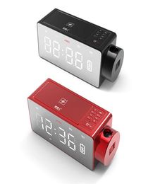 Wireless Charging Projection Digital Clock Bluetooth Speaker LED Large Sn Alarm clock Snooze FM DIY Alarm Music Table Clocks4747092