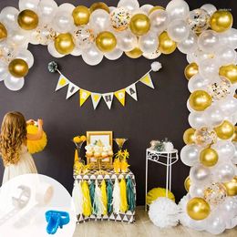 Party Decoration 103Pcs Pearl White Gold Balloon Garland Arch Kit Latex Confetti Balloons Baby Bridal Shower Anniversary Birthday Supplies