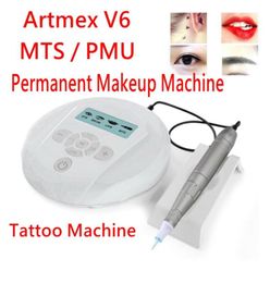 Digital Semi Permanent Makeup Tattoo machine MTS PMU System Eyebrows Lip Eyeliner Derma Pen Artmex V6 DHL5448193