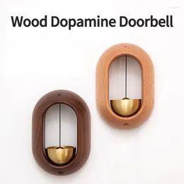 Decorative Figurines Japanese Style Wood Doorbell Entrance Door Bell Ornament Wind Chime Gift Pendant Home Decoration Guest