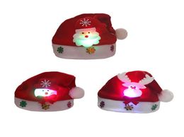 Child LED Christmas Santa Claus Hats Reindeer Snowman Cap Party Costume Xmas Gifts Night Lamp Decoration for Kids Adult DHL a406883894