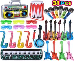 Other Event Party Supplies 31 Pieceslot Inflatable Rock Star Toy Set 80s Music Instruments Props Decorations6 Guitars 6 Microphon5737401