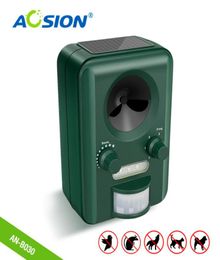 AOSION Garden Solar ultrasonic animal repeller Bats Birds Dogs Cats Repeller Repellent flashing animals control Y2001066177326