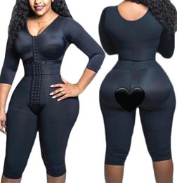 Full Body Support Arm Compression Shrink Your Waist With Built In Bra Corset Minceur Slimming Sheath Woman Flat Belly Shape 2112301967183