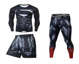 Mannen Sport Kickboksen Set Compressie Tshirt Boksen Bjj Muay Thai Shorts Fitness Rashguard Mma Training G Suits Men039s Track9951398