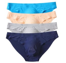Underpants 4PCSLot Mens Seamless Underwear Man Briefs Low Waist Cueca Masculina Slip Homme Panties Gay LingerieUnderpants3874112