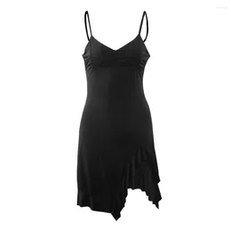 Women Solid Cami Playsuits Cowl Neck Sleeveless Short Jumpsuits Summer Cross Backless Ruffled Romper Clubwear Party Dresses