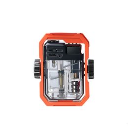 Windproof Transparent Without Gas Chamber Butane Lighter Cool Flash Decompression Gyro Lighter