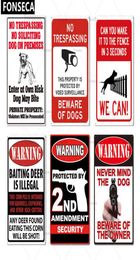 Beware of Warning Guard Wall Decor Yard No Trespassing Metal Dog Signs5051794