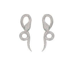 Dangle Chandelier Cubic Zircon CZ Snake Earring For Women Girl Prom Jewelry With 925 Silver Pin CE10170Dangle9022822