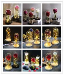 Rose LED Flower Artificial Wedding Enchanted Rose In Glass Dome Christmas Gift Birthday Gift for Girlfriend270W1200792