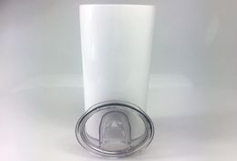 20OZ Sublimation Skinny Tumblers DIY Stainless Steel Skinny Cups Vacuum Insulated Car Tumbler Coffee Beer Mug Water Bottle wIth Li6769820