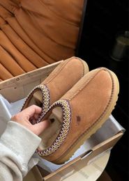 Tasman Slippers Chestnut Fur Slides Sheepskin Shearling Tazz Classic Mules Women Men Ultra Mini Platform Boot Slip-on Shoes Suede Upper ricks ownes 909ess