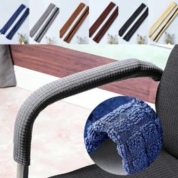 Chair Covers 1Pair Solid Colour Elastic Zip Armrest Spandex Computer For Office Arm Rest