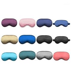 1Pcs New Pure Silk Sleep Rest Eye Mask Padded Shade Cover Travel Relax Aid Blindfolds drop 12970837