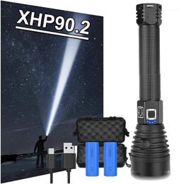 Flashlights Torches 400000lm Most Powerful XHP90 2 Led Torch Usb XHP70 XHP50 Rechargeable Tactical Flash Lights 18650 Or 26650 Hand Lamp 282C