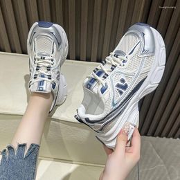 Casual Shoes Autumn Women's Breathable Mesh Tenis Fashion Lace Up Paltform For Women Outdoor Ladies Chunky Sneakers