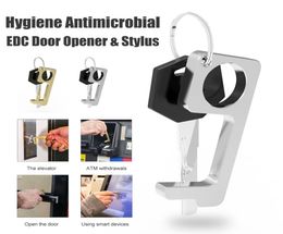 Contactless EDC Door Opener Key Tool press elevator for Outdoor Public door Handle Touchscreen Button Closer Opening Loop Hook Han3909867