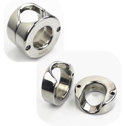 10 Sizes Metal Cockrings Scrotum Pendants Ball Stretchers Testis Weightring Penis Pendant Stainless Steel Cock Lock Ring Sex Toys9767753