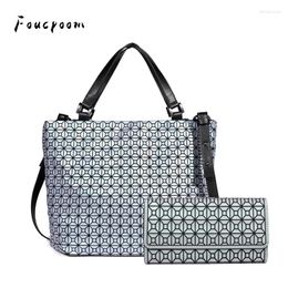 Bag Set Geometric Silica Gel Handbag High Quality Designer Women Shoulder Fashion Solid Colour Ladies Messenger Bags Bolsos Sac
