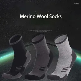 Sports Socks 3 Pairs Merino Wool Hiking Running Cushioned Crew Boot Thermal Warm For Women Men Euro Size