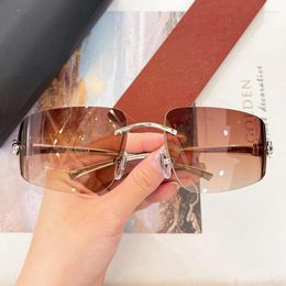 Sunglasses CA0694 Rimless Outdoor Uv400 Alloy Gold Silver Ladies And Men Handmade Fashion Designer Brand Eyeglasses With Case