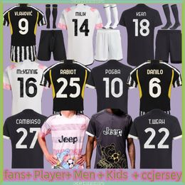 23 24 25CHIESA YILDIZ JUvEntUs soccer jerseys VLAHOVIC MILIK DI MARIAKEAN POGBA BREMER DANILO LOCATELLI RABIOT home away football shirt fans Kids Kits men uniforms