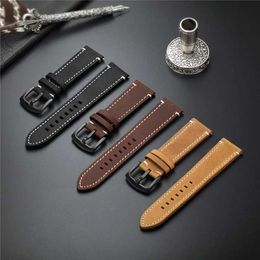Watch Bands Casual Quick Release Genuine Leather Straps 18mm 20mm 22mm 24 mm bands Vintage Style Men Smart Band H240504