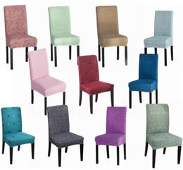 Chair Cover Spandex Kitchen Slipcover Removable Antidirty Seat Cover for Banquet Wedding Dinner Restaurant Multi Colors4296812