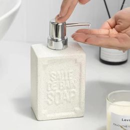 Liquid Soap Dispenser Ceramic Bathroom Foaming Refill Lotion Sub Bottling Body Wash Conditioner For BathroomKitchen Decor
