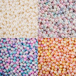 Decorative Figurines Imitation Pearl No Hole Colour Round Plastic Beads Charm Loose Counter Display Bead Craft Jewellery Making Home Decoration